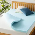 Produktbild: Best Price Mattress 5,1 cm belüftete Gel-Memoryschaum-Topper, Doppelbett, Blau