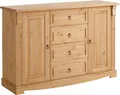 Produktbild: OTTO home Sideboard Anna (Gesamtmaße (B/T/H): ca. 140/44/88 cm), Kommode, Breite 140 cm, 4 Schubladen, 2 Türen, Massivholz, FSC®