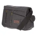 Produktbild: Christian Wippermann Umhängetasche Laptop 17 Zoll - Großes Messenger Bag Herren - Canvas Material - Verstellbarer Riemen - Mehrere Fächer - Büro/Arbeit Tasche Herren ca. 35x30x13 cm - Schwarz