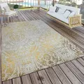 Produktbild: Paco Home - In- & Outdoor Teppich Modern Shabby Chic Stil Terrassen Teppich Gelb 160x220 Cm
