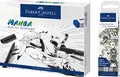 Produktbild: Faber-Castell 167152 - Tuschestift Pitt Artist Pen, 3 Tuschezeichner und Zubehör, 14 Teiliges Manga Starter Set Comic Shading mit 4 verschiedenen Grautönen