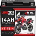 Produktbild: Langzeit Gel Motorradbatterie YT14B-4 14Ah 12V