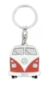 Produktbild: VW Collection by BRISA Schlüsselanhänger Volkswagen Schlüsselring im T1 Bulli Bus Design, emaillierter Anhänger in Orange