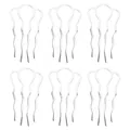 Produktbild: Lurrose 6 stücke 4 zähne haarkämme pins metall seitenkämme diy haarnadeln updo zubehör für mädchen frau lange haare (silber)