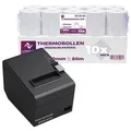 Produktbild: Thermorollen 80mm x 80m x 12mm - Kassenrollen - Bonrollen für Registrierkasse - Bondrucker - Thermopapier – BPA Frei (10 Rollen)