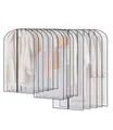 Produktbild: 16 Stück Kleidersack Anzug Lang 60 x 120/100/80cm, Kleidersäcke mit Reißverschluss, Transparent kleiderschutzhülle, Kleidersack Kurz für Anzüge, Mäntel, Kleider, Hemden, Aufbewahrung Kleiderhülle