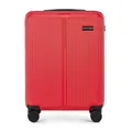 Produktbild: WITTCHEN Stripes Line | Kabinenkoffer 55 × 39 × 20 cm (M) | Hartschale ABS handgepäck Koffer 36 l, 4 Rollen 360° & Zahlenschloss | Handgepäck Tasche für Lufthansa/Eurowings/Ryanair | Farbe: Rot