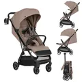 Produktbild: Lionelo Buggy Bess bis 22 kg von 6 Monaten bis 4 Jahren 360°-PU-Schwenkräder, Einhand-Klappfunktion, Rückenlehnenverstellung, wasserdichtes Verdeck, leicht, nur 7,5 kg, großer Korb