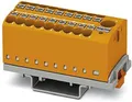 Produktbild: PHOENIX CONTACT PTFIX 6/18X2,5-NS35 OG Verteilerblock, Block mit senkrechter Ausrichtung und integrierter Einspeisung, 690 V, 24 A, Anzahl der Anschlüsse 19, Querschnitt 0,14 mm²-4 mm², 8 Stück