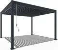 Produktbild: Weide Deluxe | Pergola Voll Aluminium freistehend | 3,6 x 4 M | Lamellendach anthrazit