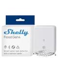 Produktbild: Shelly Flood Gen4 - Smarter Matter Wassersensor mit Leck-Sensorkabel, IP44, Flut- & Regenerkennung, Anpassbare Alarmstufen, Leckerkennung, Zeitschaltuhr, Alexa, Google Home & Zigbee
