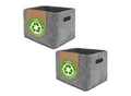Produktbild: 2x Filz Aufbewahrungsbox - 33x26x23 Filzkorb Aufbewahrung - Organizer Filz Korb