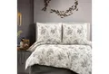 Produktbild: ZIRVEHOME Bettwäsche Baumwolle Bettwäsche-Set Beige Bettbezug Schwarz geblümt Evla V1, Renforce, 2 teilig, Baumwolle Bettbezug Beige mit Blumenmuster in Schwarztönen