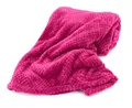 Produktbild: heimtexland ® Kuscheldecke Waffel-Optik Weich Atmungsaktiv Flanell Wohndecke 200x155 Beere Pink Typ647