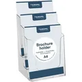 Produktbild: EUROPEL Tisch-Prospekthalter, A4 hoch, 3 Fächer, glasklar