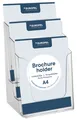 Produktbild: EUROPEL Tisch-Prospekthalter, A4 hoch, 3 Fächer, glasklar