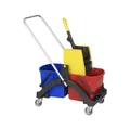 Produktbild: Vermop | Nasswischwagen AQUVA | mit Deichsel und Teleskopstiel | 2 x 17-l-Eimer