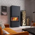 Produktbild: Kaminofen Kratki Simple Box Stahl Schwarz Links 8 Kw Holzofen Bausatz Kamin