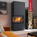 Produktbild: Kamineinsatz Simple Box 8 kW Ø 200 Black Holzofen, effizient & modern, Ökodesign