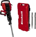 Produktbild: Einhell 4139130 Abbruchhammer TE-DH 50 (50 J Einzelschlagstärke, SDS Hex Werkzeugaufnahme, Schwingungsgedämpfter, Hauptgriff, Softstart, Inkl. Spitz/Flachmeißel, Trolley), Rot, 1.700 W