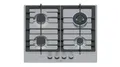 Produktbild: Bosch PCH6A5I90 Serie 6 Gaskochfeld, 60 cm, Dual-Wok Brenner, 9 FlameSelect Stufen, spülmaschinengeeignete Topfträger, abnehmbare Schwertknebel, Thermoelektrische Zündung, Edelstahl Glasoberfläche