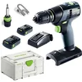 Produktbild: Festool Akku-Bohrschrauber TXS 18 C 3,0-Plus, 18V/3,0Ah, mit 2 Akkus, Ladegerät und Koffer
