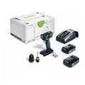 Produktbild: Festool Akku-Bohrschrauber TXS 18 C 3,0-Plus, 2 x Akku, Zubehör.