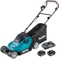 Produktbild: Makita Akku-Rasenmäher DLM382PM2, 36Volt (2x18Volt), blau