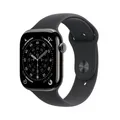 Produktbild: Apple Watch Series 11 GPS + Cellular 46mm Slate Titanium Case with Black Sport Band - M/L (MFD24ZR/A)