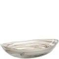 Produktbild: Leonardo Alabastro Glas-Schale, ovaler Design Teller aus Glas, handgefertigte Deko-Schale in beige, 6,5 x 22 x 15 cm (HxBxT), 031218