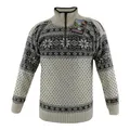 Produktbild: HomeOfSocks Original Norweger Herbst Winter Pullover aus 100% Reiner Neuer Wolle Schurwolle (Weiß, XXXL)