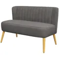 Produktbild: HOMCOM Sofa, 2-Sitzer, LxBxH: 117 x 56,6 x 77 cm - grau