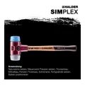 Produktbild: Halder Schonhammer SIMPLEX L.330mm Kopf-D. 40mm mittelh.HO TPE-soft,blau/TPE-mid,grau