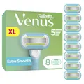 Produktbild: Gillette Venus Extra Smooth Rasierklingen Damen, 8 Original Ersatzklingen für Rasierer mit ihren 5 Klingen Eine Langanhaltende Rasur