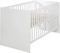 Produktbild: roba Mitwachsendes Gitterbett Lilo 70 x 140 cm - Babybett 3-fach höhenverstellbar - Umbaubar zum Kinderbett - Holz weiß lackiert