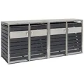 Produktbild: Zelsius Mülltonnenbox 4er Müllbox | 120-240 Liter | Anthrazit | inkl. Erweiterungsmöglichkeit | Aufbewahrungsbox für Mülltonnen, Mülltonnenbox 4 Tonnen