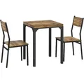 Produktbild: Homcom 3-Teilige, Braun, Holzwerkstoff, 60x76x60 cm, Esszimmer, Bänke, Tisch- & Eckbankgruppen