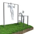 Produktbild: Klimmzugstange Barren Outdoor Kraftstation Dipstation Training Draußen Bis 250 kg Davski