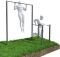 Produktbild: QLS Klimmzugstange Outdoor Kraftstation Training Draußen Bis 250 kg Davski