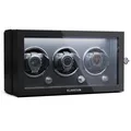 Produktbild: Uhrenbeweger Watch Winder Schaukasten 3 Uhrenbox Leiser Motor 4 Modi LED Schwarz