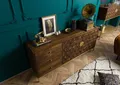 Produktbild: MASSIVMOEBEL24 Sideboard Mango 180x40x77 braun geölt DIAMOND #210