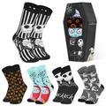 Produktbild: Disney Socken Damen Größe Teenager 35–41, 5er- oder 6er-Packung, Weiche Atmungsaktive Lustige Socken, Warme Geschenke für Frauen (Multi Jack Coffin, 5 Pcs)