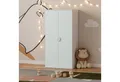 Produktbild: en.casa Kinderkleiderschrank »Sandnes« mit 2 Türen 123 x 60 x 40 cm Weiß/Mintgrün