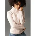 Produktbild: Rollkragenpullover ANISTON CASUAL, Damen, Gr. 40, rosa (altrosa), Grobstrick, Obermaterial: 100% Polyacryl, unifarben, figurbetont hüftbedeckend, breiter Bund, Pullover Rollkragenpullover