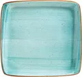 Produktbild: Bonna 2x Aura Aqua Moove Platte rechteckig 32x30cm 2,5cm hoch Türkis Creme Porzellan AAQMOV41KR Servierplatten Speiseteller Essteller Geschirr