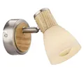 Produktbild: GLOBO LIGHTING Wandleuchte, Leuchtmittel nicht inklusive, Wand Leuchte Wohn Arbeits Zimmer Beleuchtung Holz Spot Lampe Strahler
