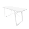 Produktbild: SVITA Industrial Schreibtisch mit Metallbeinen Retro Arbeitstisch Bürotisch Weiß