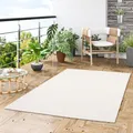 Produktbild: In & Outdoor Teppich Flachgewebe Natur Valencia Creme Mix, Größe:80x150 cm