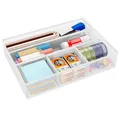 Produktbild: EasyPAG Metall Schubladen Tablett Stiftablage Schreibtisch Organizer Stiftehalter Stiftköcher Utensilienschalen Büro Organisation Zubehör Ablage,Weiß