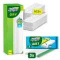 Produktbild: Swiffer Bodenwischer Mit 102 Trockenen Bodentüchern Nimmt Schmutz Auf Und Schließt Ihn Ein (+3 Feuchte Bodentücher als Probepackung)